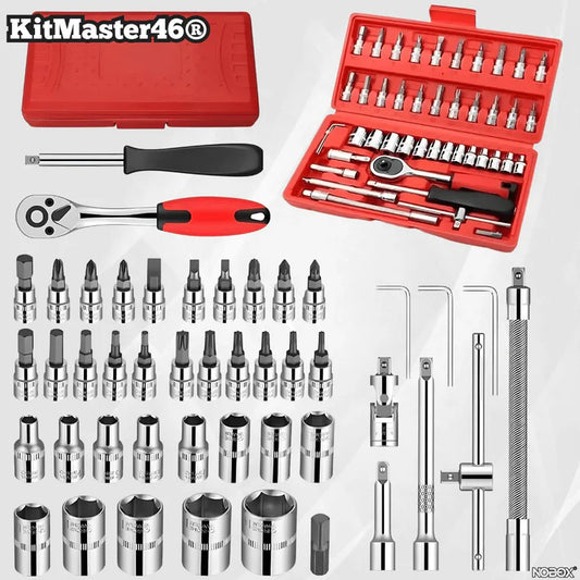 KitMaster46® Kit de Herramientas de 46 llaves / Excelente regalo para esta NAVIDAD